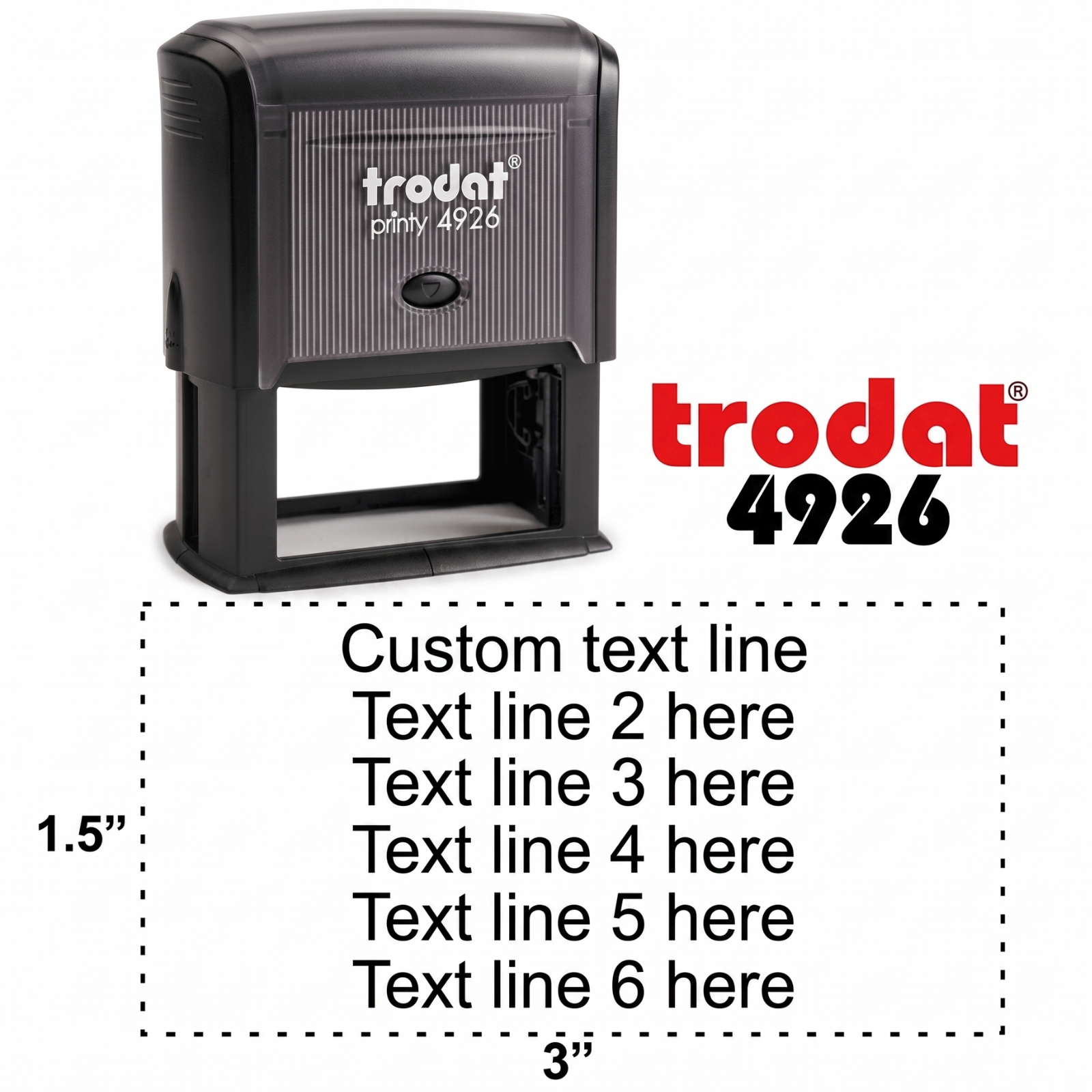 Square Rubber Stamp